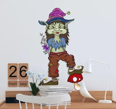 Vinilo infantil ilustración duendecillo - TenVinilo