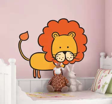Vinilo infantil ilustración león - TenVinilo
