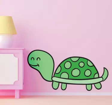 Vinilo infantil ilustracion tortuga - TenVinilo
