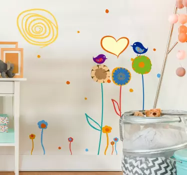 Vinilo infantil jardin idílico - TenVinilo