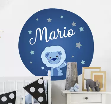 Vinilo infantil león ilustración arte de pared - TenVinilo