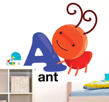 Vinilo infantil letra A - TenVinilo