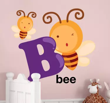 Vinilo infantil letra B - TenVinilo