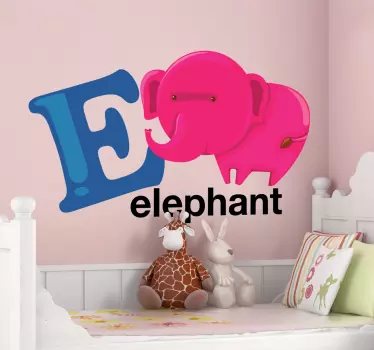 Vinilo infantil letra E - TenVinilo