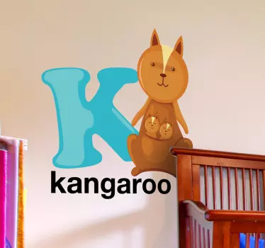 Vinilo infantil letra K - TenVinilo