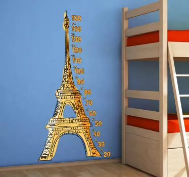Vinilo infantil medidor Eiffel - TenVinilo