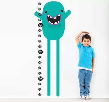 Vinilo infantil medidor monstruo verde - TenVinilo