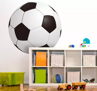 Vinilo infantil pelota fútbol color - TenVinilo