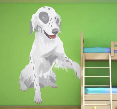 Vinilo infantil perro patita - TenVinilo