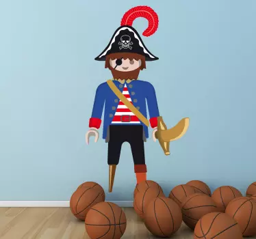 Vinilo infantil playmobil pirata - TenVinilo