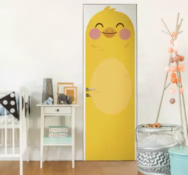 Vinilo habitación infantil pollito amarillo - TenVinilo