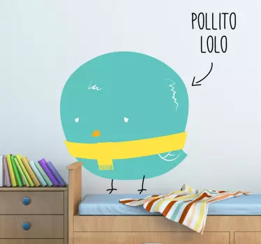 Vinilo infantil pollito Lolo malito - TenVinilo