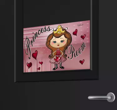 Vinilo infantil princess room corazones - TenVinilo