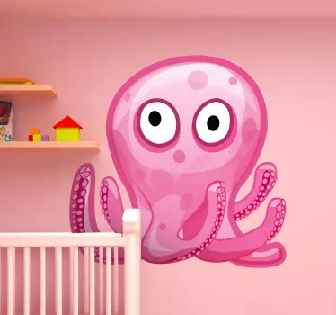 Vinilo infantil pulpo rosa - TenVinilo