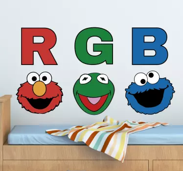 Vinilo infantil RGB Barrio Sésamo - TenVinilo