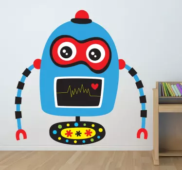 Vinilo infantil robot azul - TenVinilo