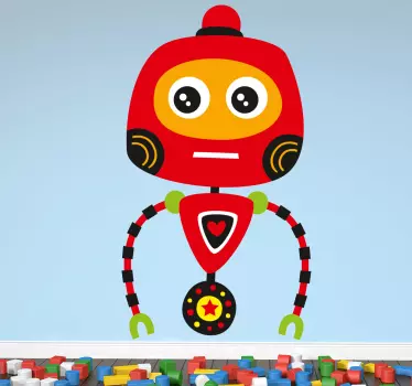 Vinilo infantil robot rojo - TenVinilo