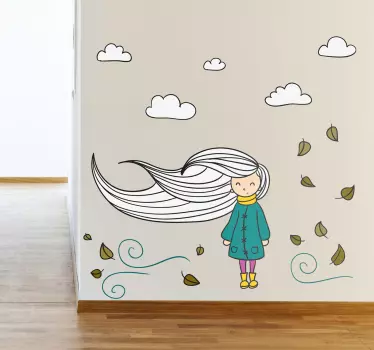 Vinilo infantil sopla el viento - TenVinilo