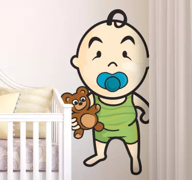 Vinilo infantil tenviniño peluche color - TenVinilo