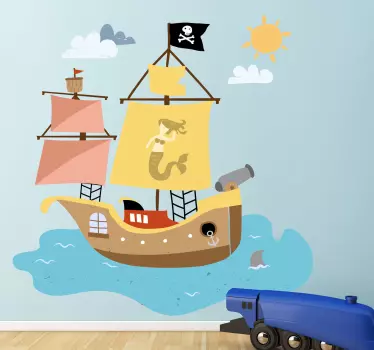 Vinilo infantil velero pirata - TenVinilo
