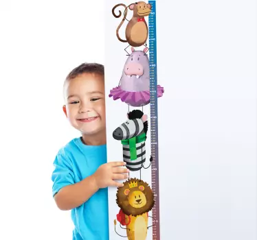 Vinilo medidor infantil safari - TenVinilo