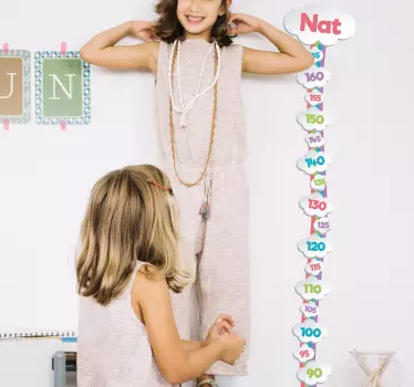Vinilo medidor nubes personalizable - TenVinilo