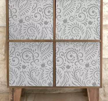 Vinilo mueble Fondo de flores ornamentales vintage - TenVinilo