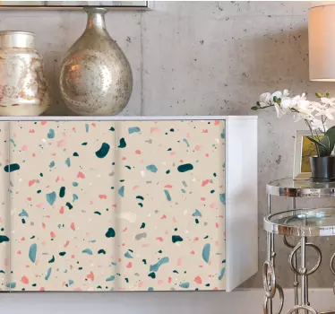 Vinilo mueble Patrón de terrazo pintado a mano - TenVinilo