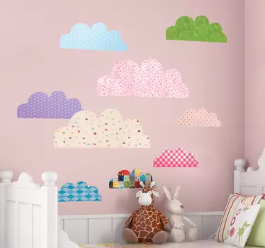Pack 9 vinilos nubes de lindas texturas - TenVinilo
