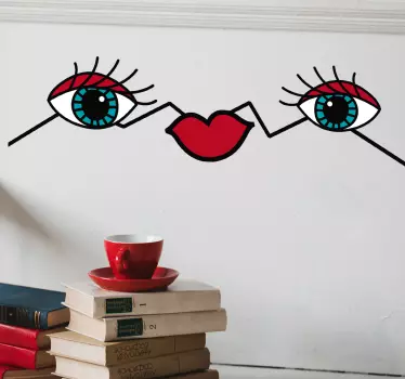 Vinilo ojos y labios - TenVinilo