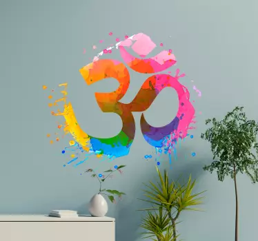 Vinilo pared Om yoga - TenVinilo