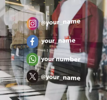 Vinilo para escaparates logos redes personalizados - TenVinilo