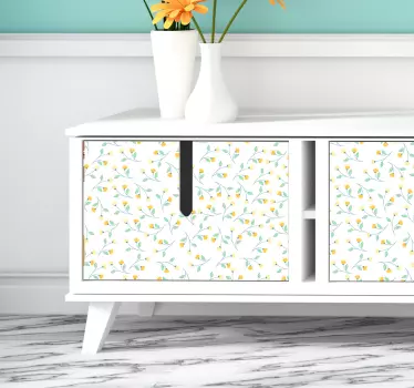 Vinilo para muebles patrón primaveral - TenVinilo