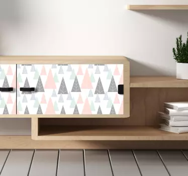 Vinilo decorativo muebles de abetos nórdicos - TenVinilo