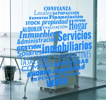 Vinilo para negocios conceptos inmobiliaria - TenVinilo