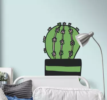 Vinilo habitación infantil cactus dibujo - TenVinilo