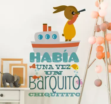 Vinilo infantil canción el barquito chiquitito - TenVinilo