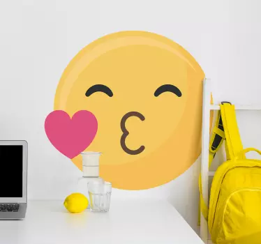 Sticker de amor Emoticono beso - TenVinilo
