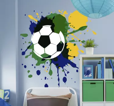 Vinilo fútbol para pared pelota de fútbol - TenVinilo