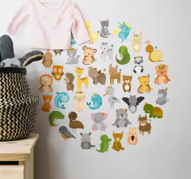Vinilo habitación infantil mis animales del zoo - TenVinilo
