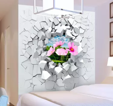 Vinilo personalizable explosión pared - TenVinilo