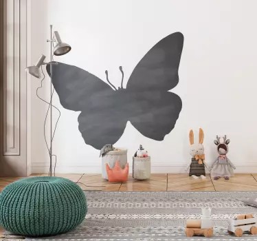Vinilo pizarra silueta mariposa - TenVinilo