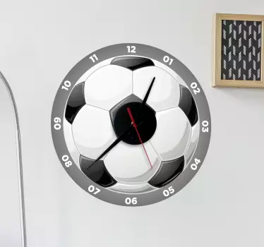 Reloj adhesivo pared pelota fútbol - TenVinilo