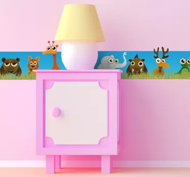 Vinilo stickers cenefa animales - TenVinilo