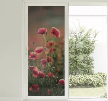 Vinilo para ventana de flores translúcido - TenVinilo