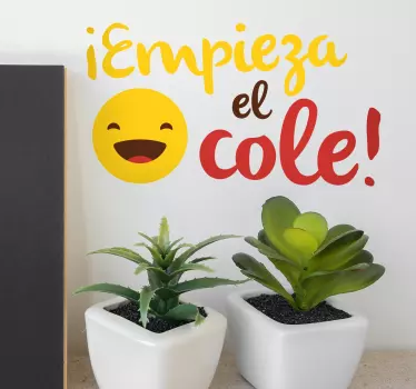 Vinilo vuelta al cole divertido - TenVinilo