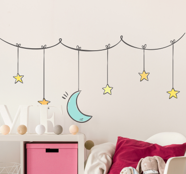 Vinilos infantil estrellas y luna - TenVinilo