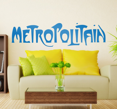 Vinilos París texto metropolitain - TenVinilo