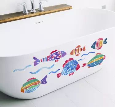 Vinilos peces baño infantiles - TenVinilo