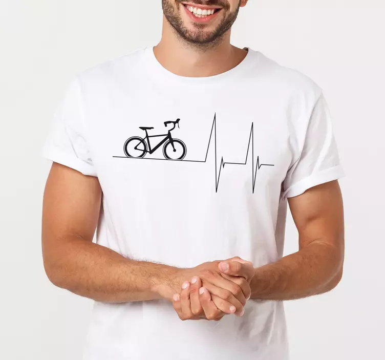 Camiseta pasión por el ciclismo en cada latido - TenVinilo